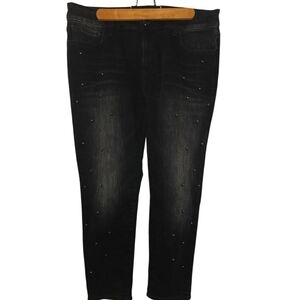 Mavi Ava Smoke Pearl Denim Black Straight Leg Jeans NWOT